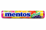 Colorful Mentos Fruit Roll on White